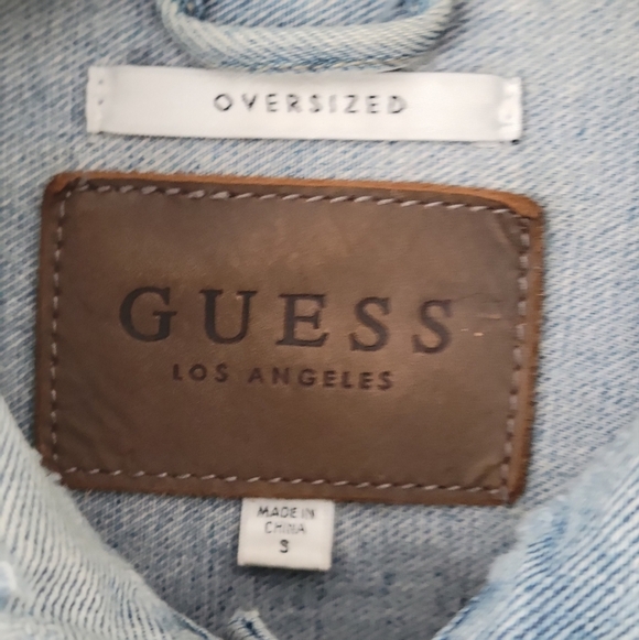 Guess Oversized Denim Rhinestone Jacket - Picture 4 of 10